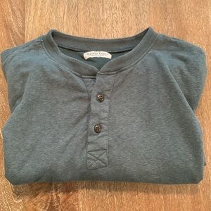Marine Layer Marge Long Sleeve Henley in Green